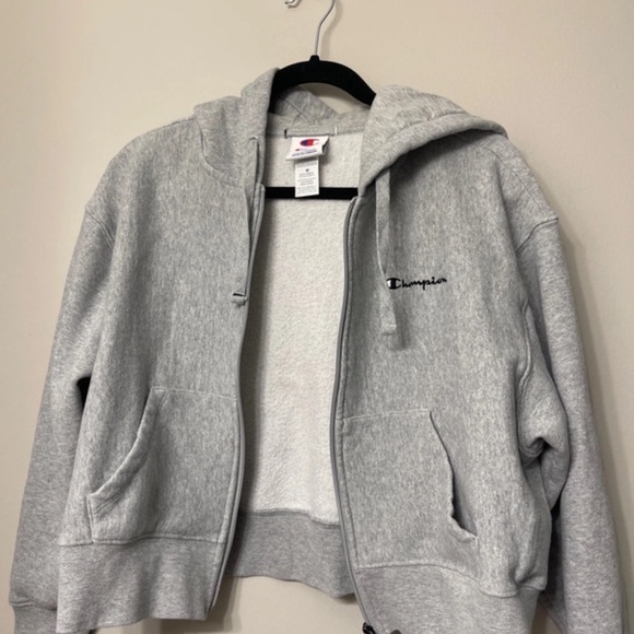 Champion Heather Gray Full-Zip Hoodie - Picture 6 of 6